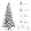 Arbre de Noël artificiel enneigé 9 pieds avec 616 branches de cèdre réalistes, ouverture automatique, décoration de Noël, vert