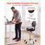 Tabouret de selle avec support pour le dos, capacité de poids de 500 lb, hauteur réglable, roulettes silencieuses, siège en cuir PU ergonomique, chaise roulante pivotante à 360 ° pour tabouret de salon, spa, bar, médical, noir