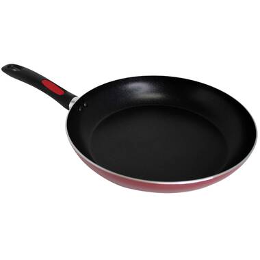 Oster Herscher 9.5 inch Aluminum Frying Pan in Red