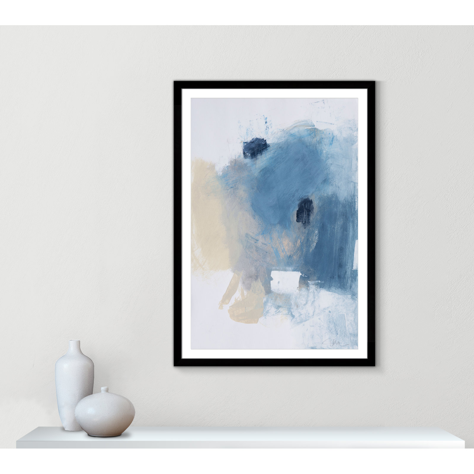 Coastal Carnival Collection "Coastal Carnival I" Print, Black Single Picture Framed Paper, White, 55" H x 39" W x 1.25" D