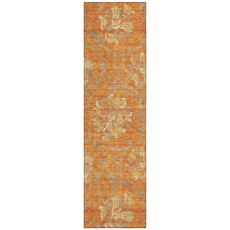 Steffie Washable Floral Indoor / Outdoor Rug, Runner 2'3" x 7'6"