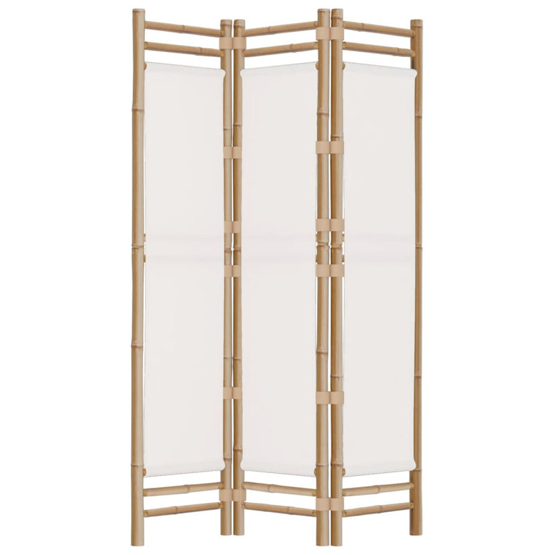 Venuti 457.2cm H Folding Room Divider, 3, 180cm W x 120cm L, Cream/White
