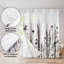  Rideau de douche 72X75 sans crochets - 100% polyester