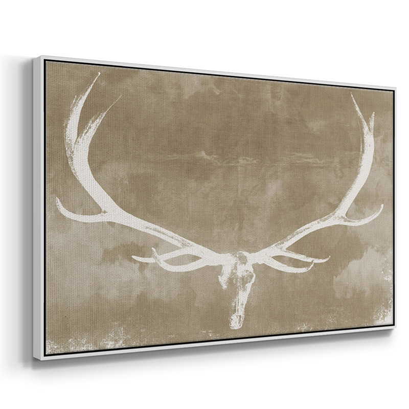 " Western Skull ", 25" H x 37" W x 2" D, White