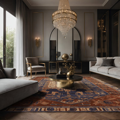 Tapis brun soyeux et moelleux