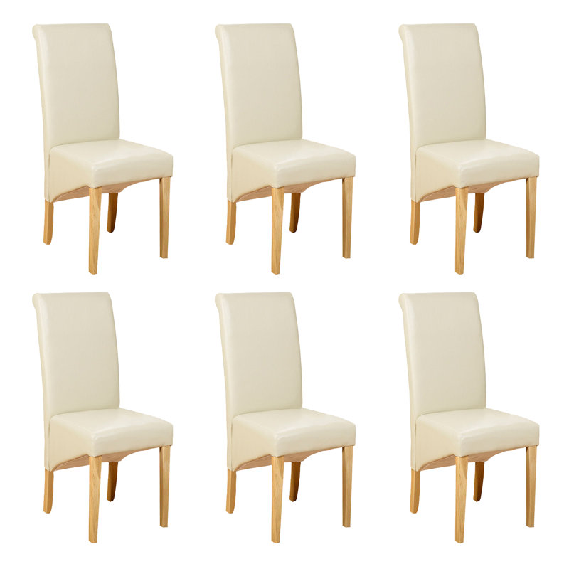 Astin Upholstered Dining Chair, Ivory, 6