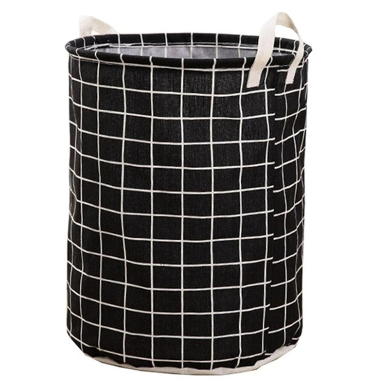 Panier à linge sale en lin et coton, Noir