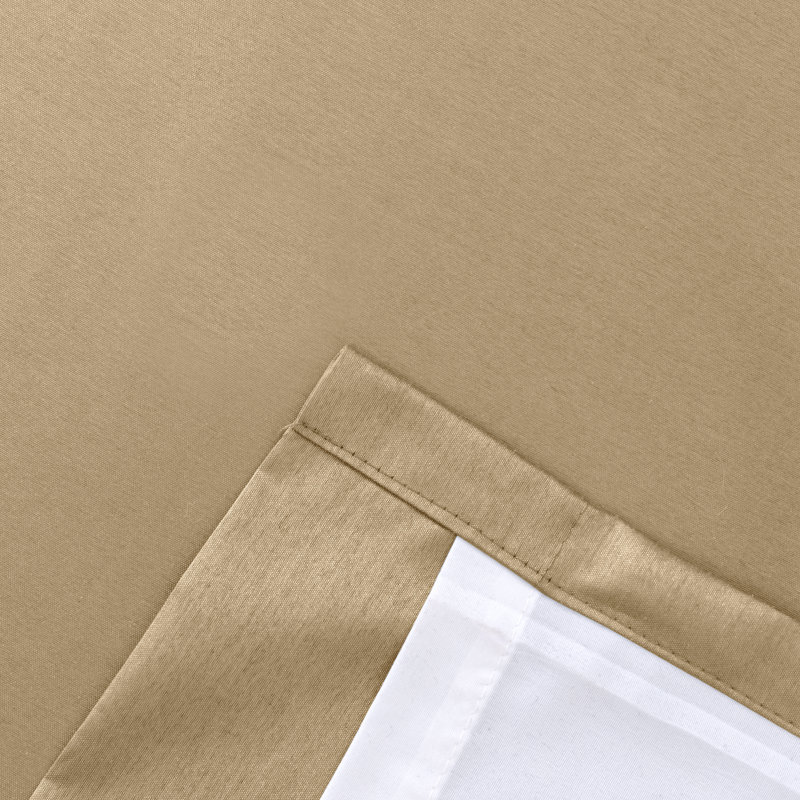 Crediton Room Darkening Curtains / Drapes Pair, 50" W x 63" L, Brown