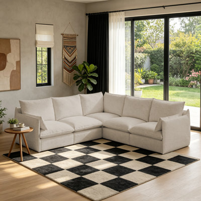Upholstered Sectional Couches, Modern Modular Cloud  Sectional Couch for Living Room