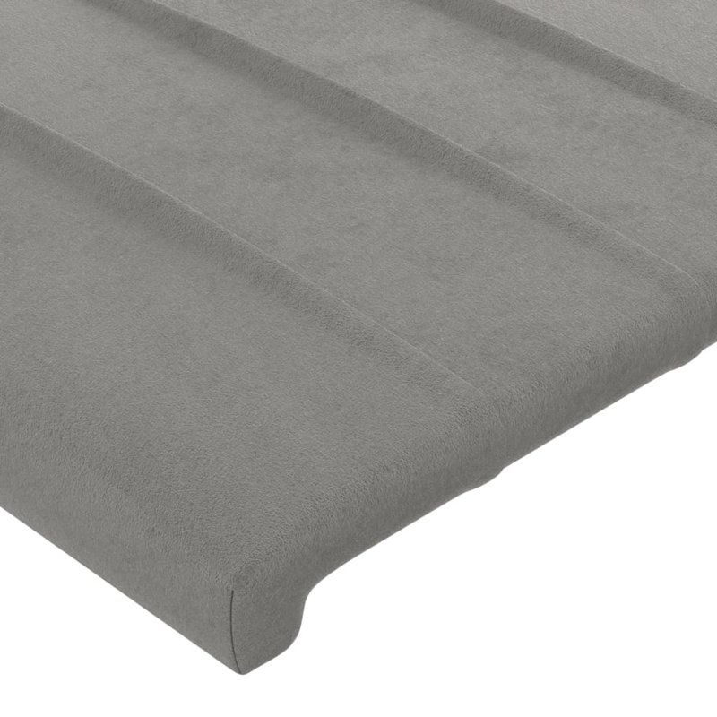 Upholstered Headboard, 128cm H x 203cm W x 23cm D, Light Grey Velvet