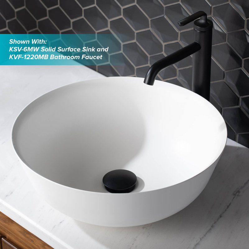 Pop-Up Bathroom Sink Drain, Matte Black