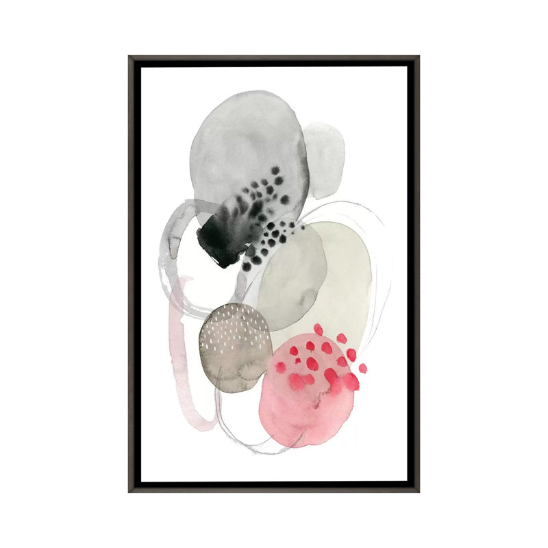 Reproduction d’art « Strawberry punch II » par Grace Popp, Pas de tapis, Encadrement en bois foncé rustique