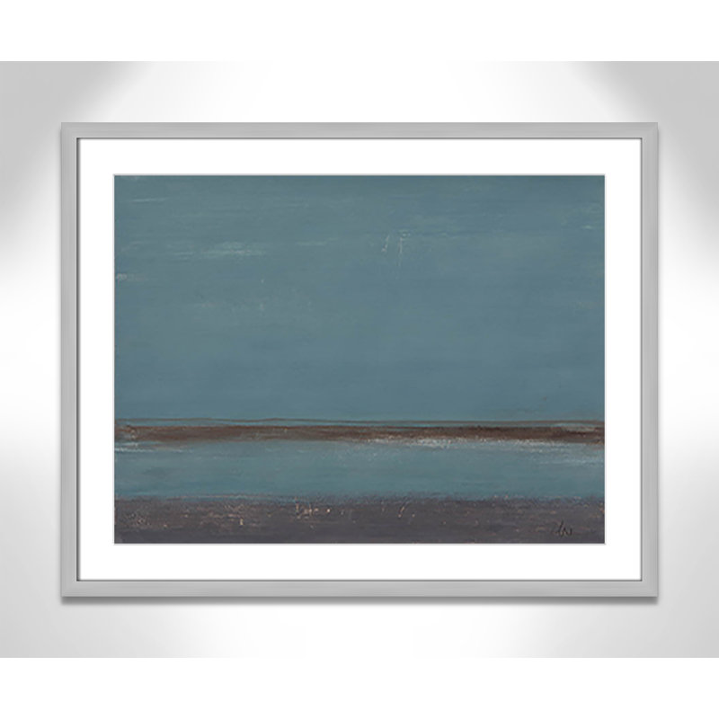 «A Distant Memory» par Casa Fine Arts Print, Blanc, H 23,5 po x l 29,5 po x P 1,25 po, Cadre argenté encadré