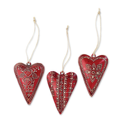 4'' Metal Holiday Shaped Ornament