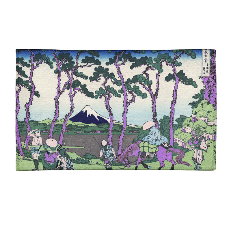 Tapis mauve/vert tokaido hodogaya on the, Rectangle 3 pi x 5 pi
