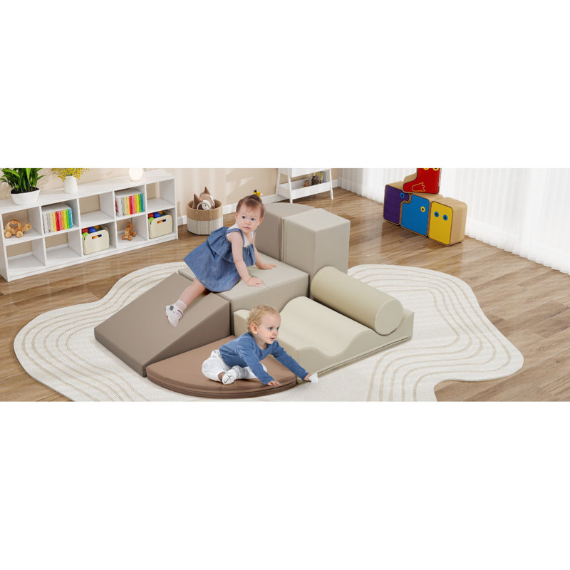 Soft Pu d'intérieur qui grimpe pendant 0 à 12 mois, 7 pièces, conception à rabat, créativité créative, solution de problèmes