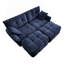 Canapé 2 places avec 2 repose-pieds et coussins décoratifs-1537446123