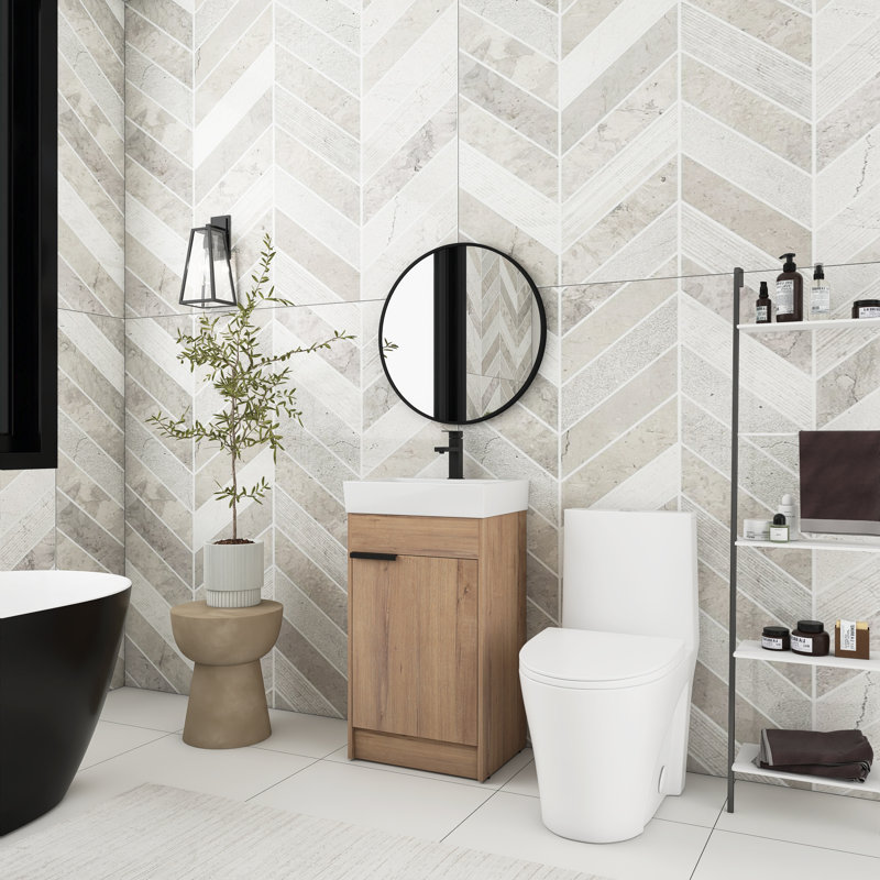 18.98'' Single Bathroom Vanity with Ceramic Top