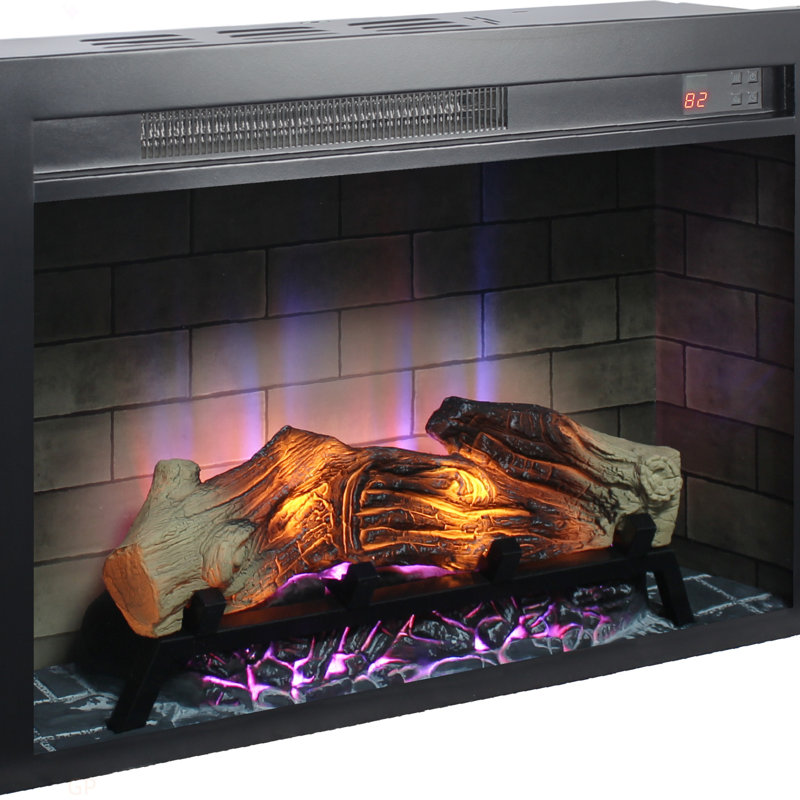 28 Inch  Electric Fireplace Insert, Multicolored Flames
