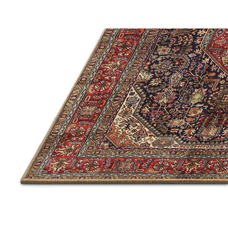 Tapis oriental rouge / brun / violet Cassian, Rectangle 5 pi x 8 pi