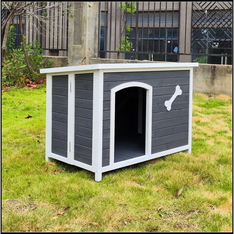 Grande niche pour chien en bois, cage extérieure imperméable, chenil coupe-vent et chaud facile à assembler