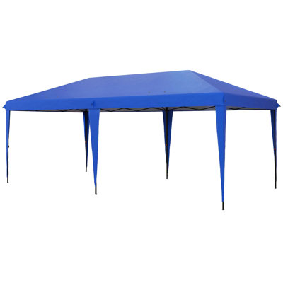 Outsunny 10' X 19.2' Pop Up Canopy Tent, Heavy Duty Tents For Parties, Outdoor Instant Gazebo Sun Shade Shelter With Carry Bag For Catering, Events, Wedding, Backyard Bbq