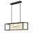 Styx Integrated LED Open Frame Rectangle Linear Pendant - Black w/ Gilded Gold Branches