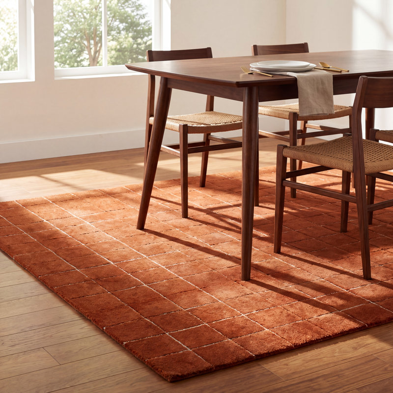 Mallory Mocha Hand Tufted Area Rug, Rectangle 5' x 8'