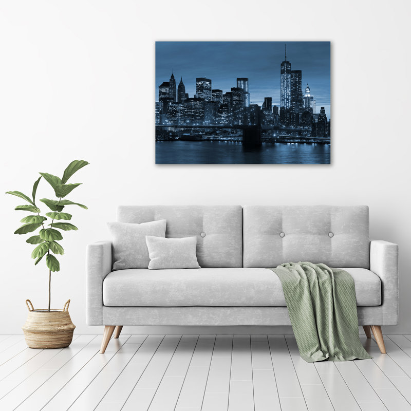 New York By Night - Wrapped Canvas Print