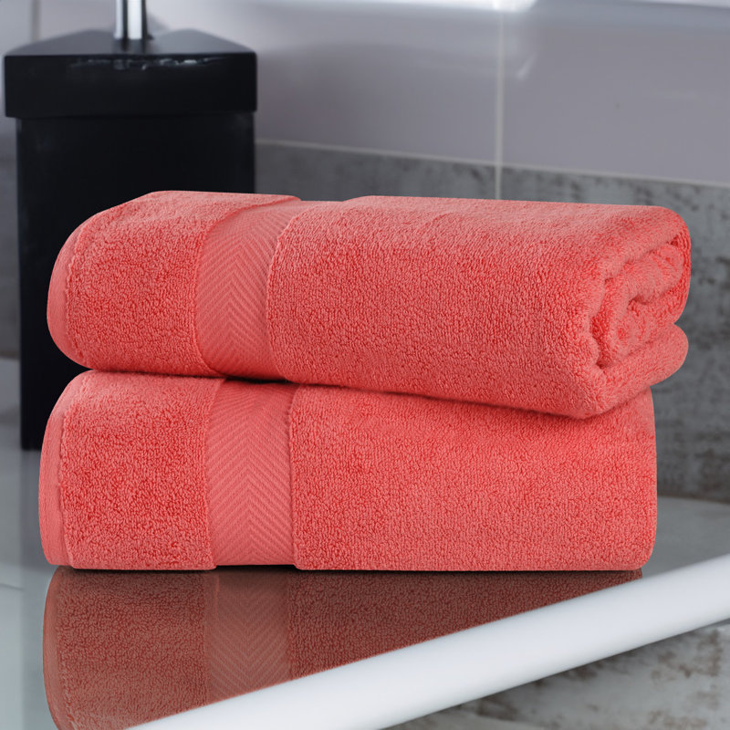 Drap de bain 100% coton Hamachi, Corail