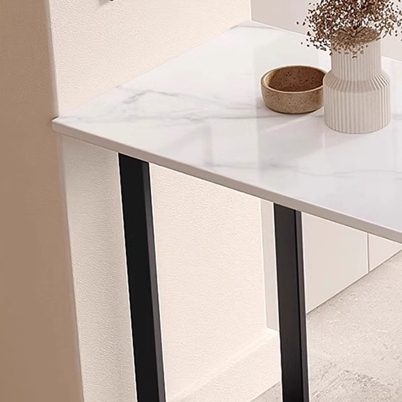 Table de bar simple et légère de luxe, H 41,3 po x L 55,1 po x l 19,6 po, Noir