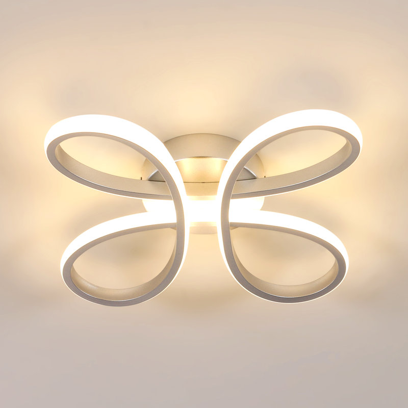 Floral LED Ceiling Light, Silver, 3000K