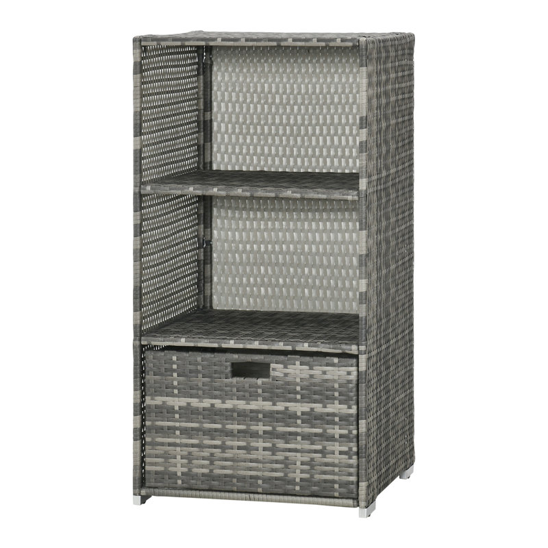 Porte-serviettes de piscine Outsunny Valet, Gris
