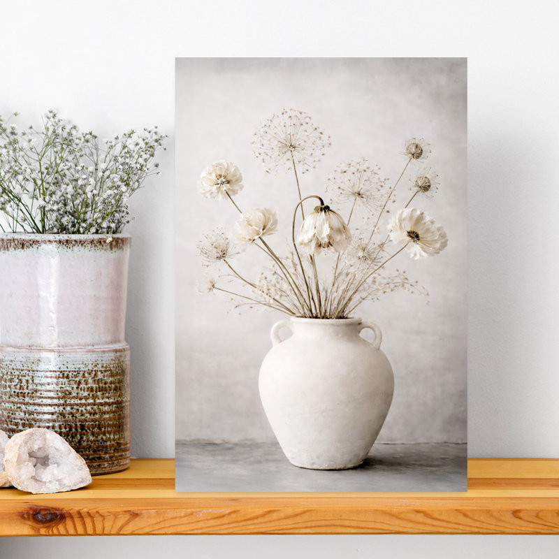 Fading Meadow, art mural contemporain abstrait, H 18 po x l 12 po