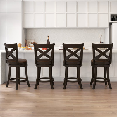 Bronty Swivel Upholstered Counter Stool