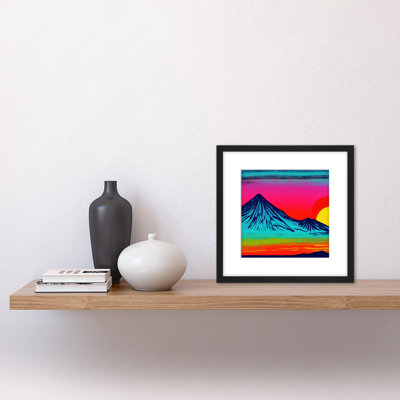 Psychedelic Sunset Mt Everest Himalayas 1 Piece Single Picture Frame Painting