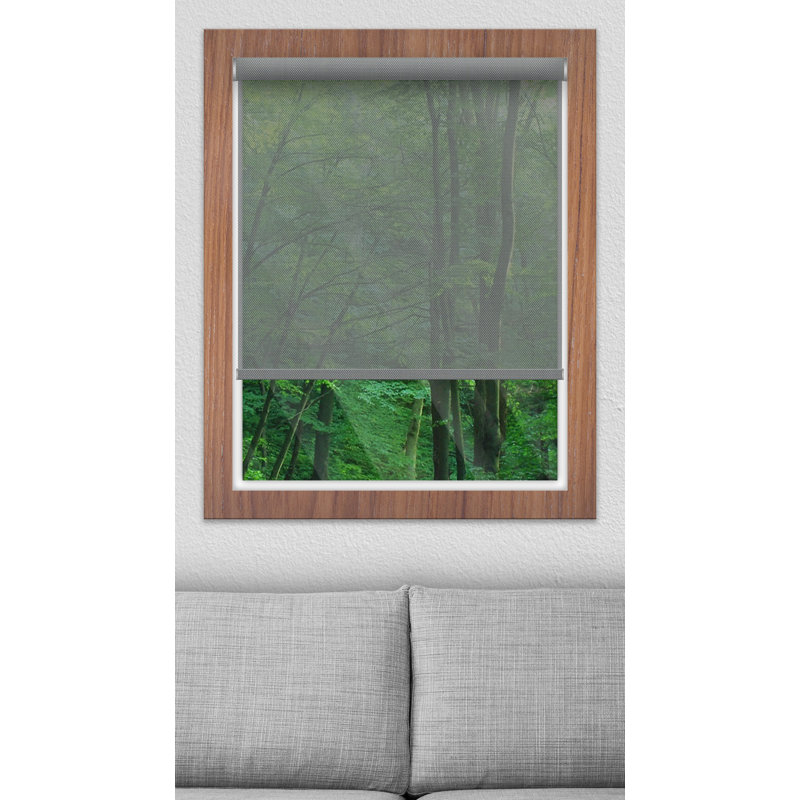 Rideau solaire semi-transparent, Gris foncé, L 45 po x L 48 po