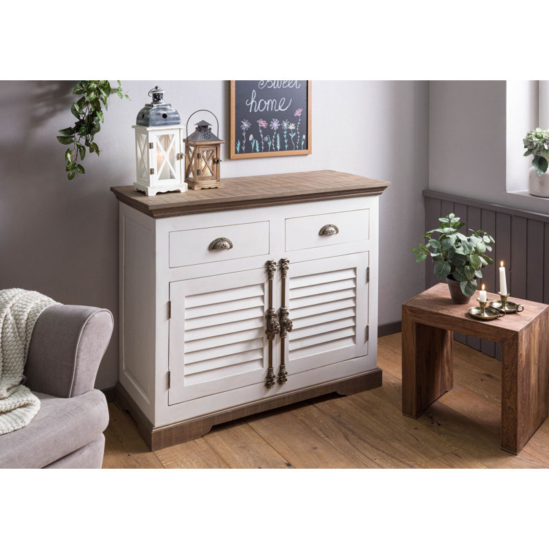 Toulouse 107cm Solid Wood Sideboard, Lacquered White