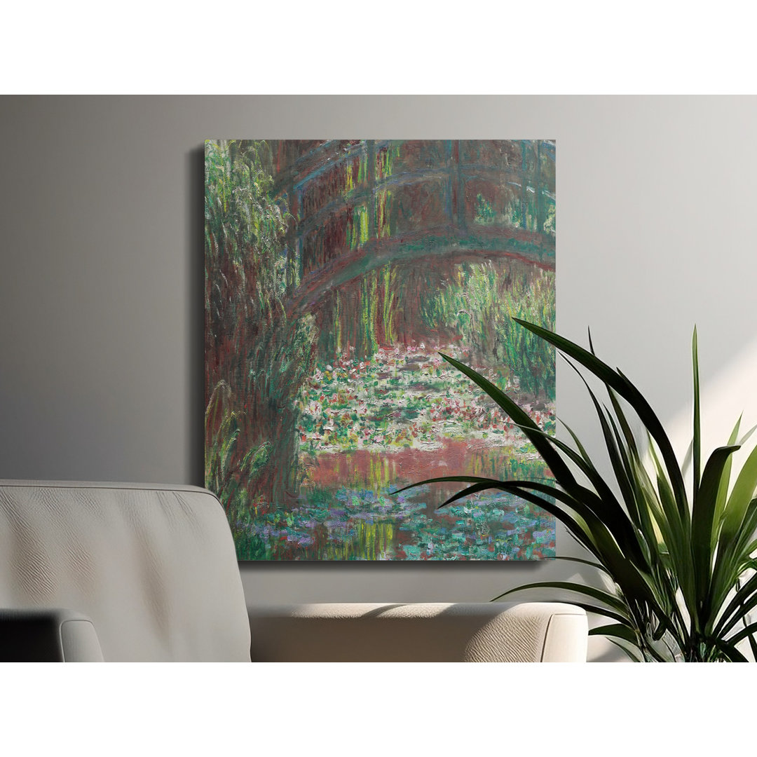 Impressionist Water Lily Bridge Canvas Wall Art