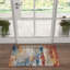 Tapis d'intérieur abstrait rouge / bleu / doré-1886627747