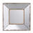 Glimmer Vintage Square Accent Mirror With Speckled Silver Finish
