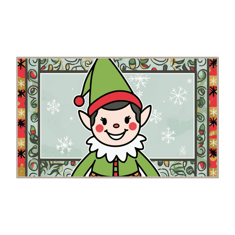 The Holiday Aisle® Christmas Winter Holiday Rug, Rectangulaire 7 pi x 10 pi
