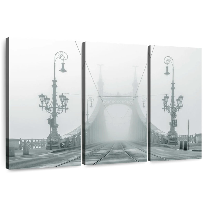 Lilie Foggy Liberty Bridge, 42" H x 65" W