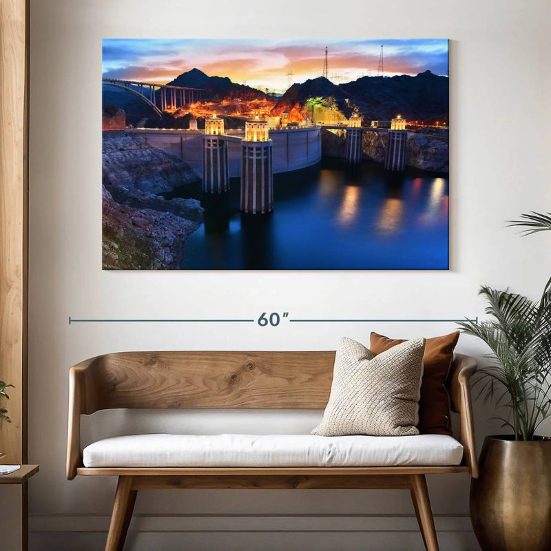 Nicci Hoover Dam At Night, 34" H x 51" W