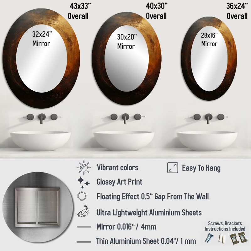 Bronze Blackhole Solar System I - Our Solar System, 40 po x 30 po, Ovale