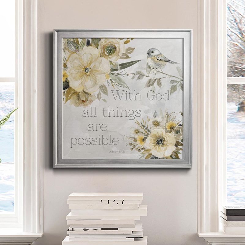 «Sunny Scriptures II», reproduction d'art sur toile encadrée, H 30,5 po x l 30,5 po x P 1,5 po, Argent
