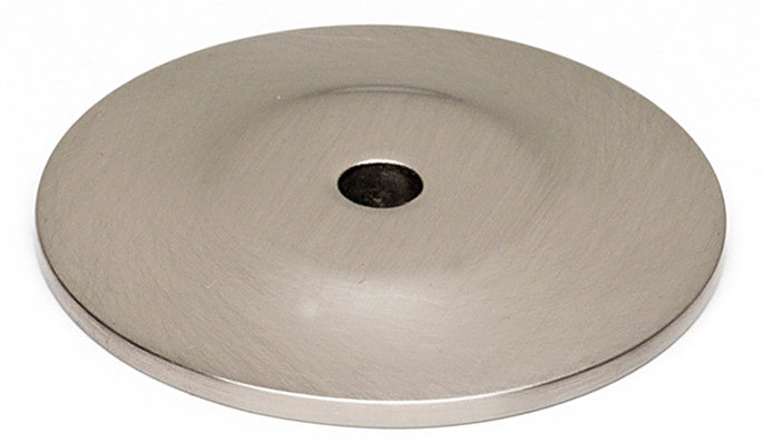 Traditional Brass Back Plate, Satin Nickel, 1.25" H x 1.25" W x 0.125" D