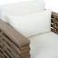 Fauteuil pivotant en eucalyptus Tortuga