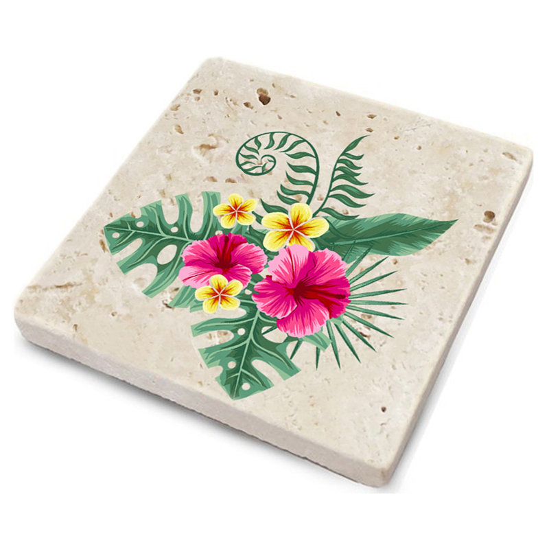 Ensemble de tapis en verre de qualité supérieure (4 pièces) de qualité supérieure, 3,9 x 3,9 x 0,4 pouces | 100% pierre naturelle pour la durabilité et l'élégance | Parfait pour protéger les surfaces, idéal pour la maison et le bureau, élégant et fonctionnel