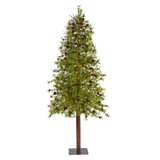 Lighted Artificial Pine Christmas Tree